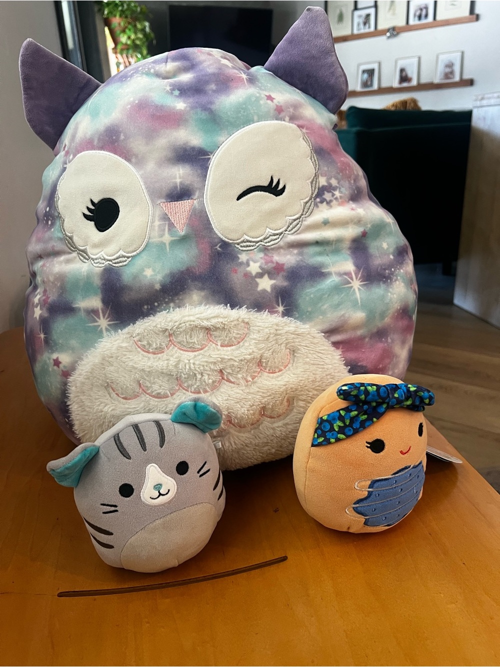 Bundle of 3 squishmallows. Large and small